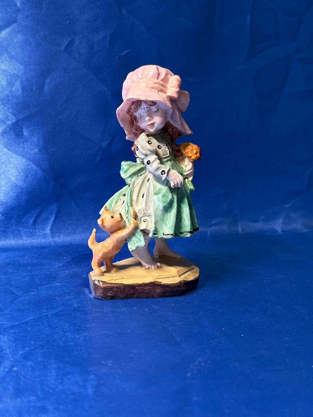 Sarah Kay Take Me Along Kitten Follow and Girl Resin Figurine